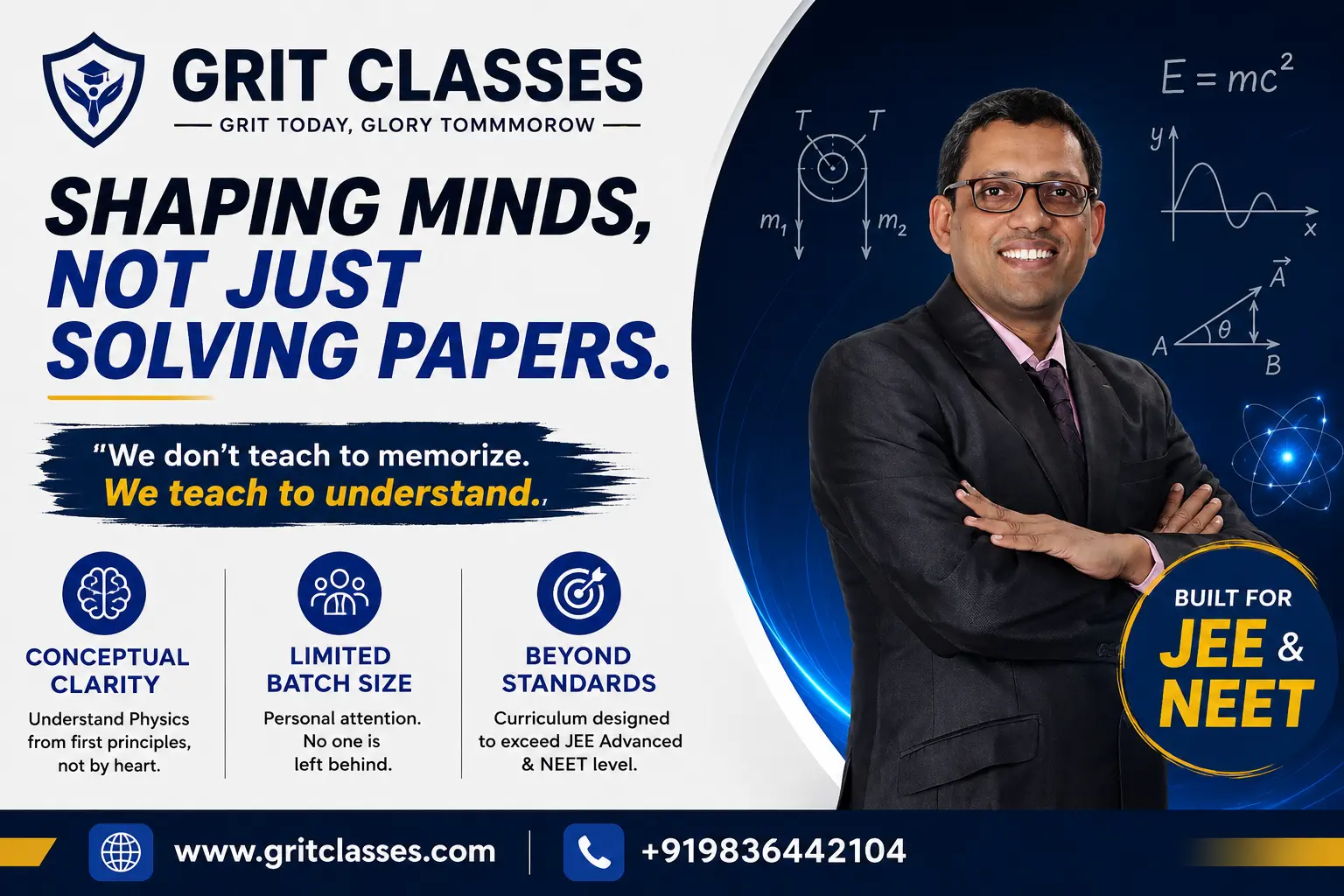 Dedicated IIT-JEE aspirants studying physics at GRIT Classes